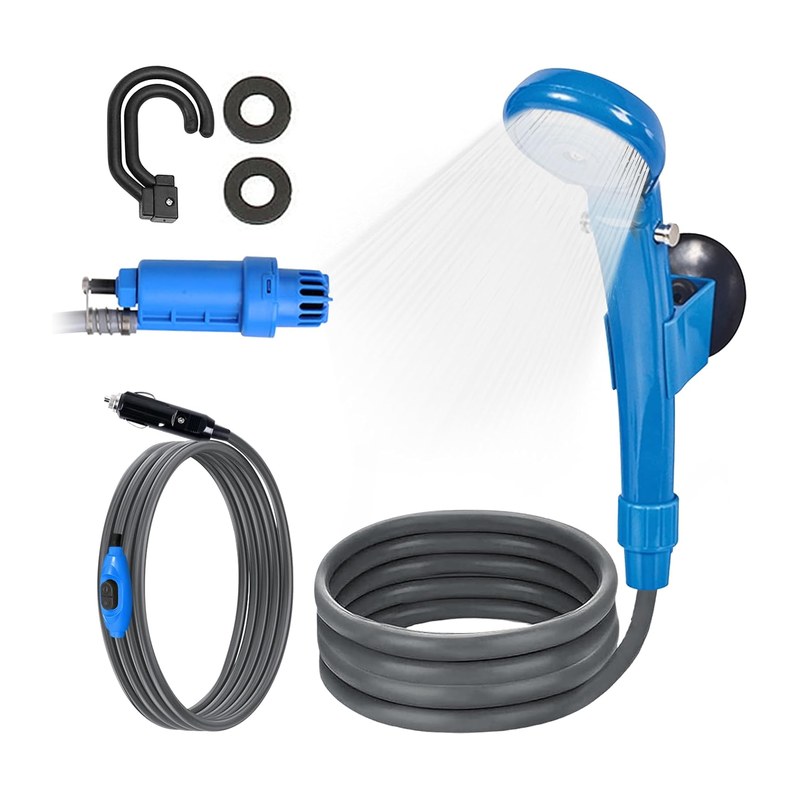 PORFOYO Ducha de Camping con Bomba 12V