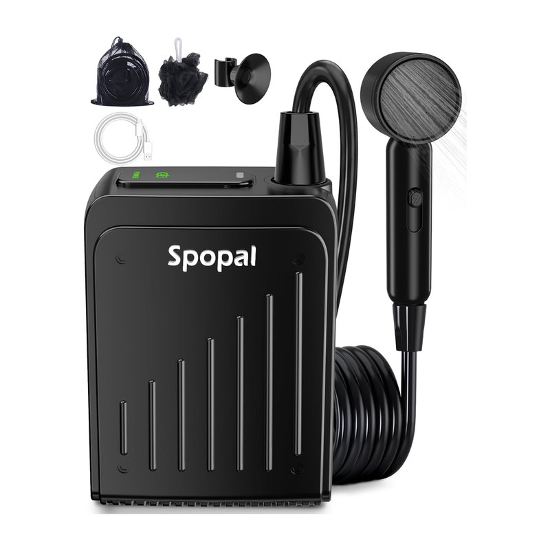 Spopal Ducha Portátil con Pantalla LED, IPX8